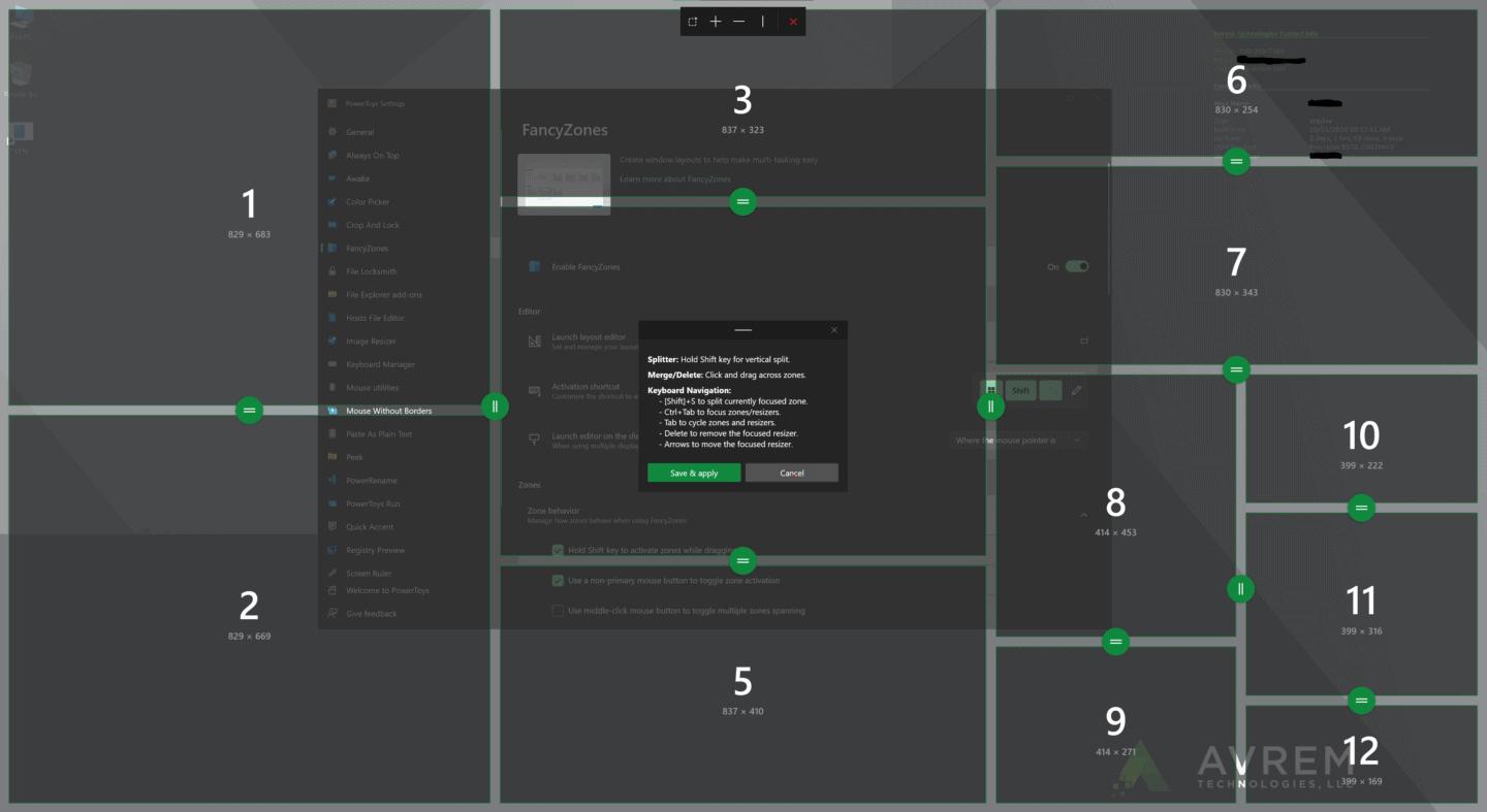 Fancyzone Layout Take Control of Your Windows with FancyZones – Avrem Technologies, LLC