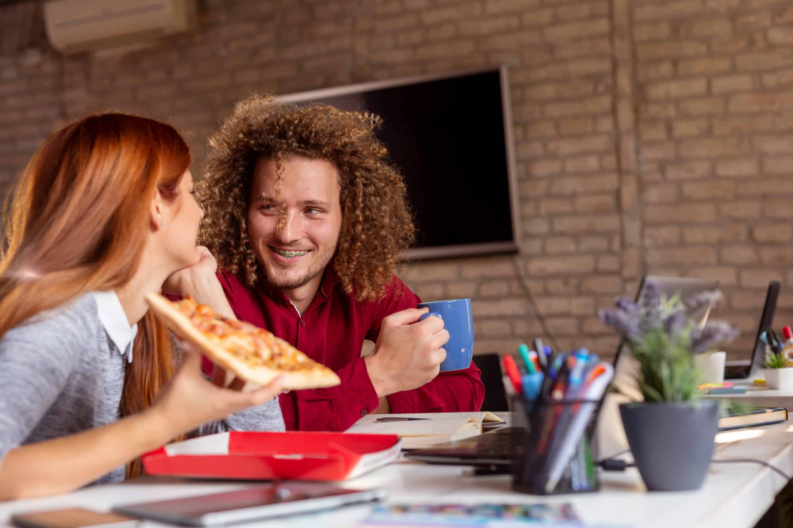 Software developers on lunch break